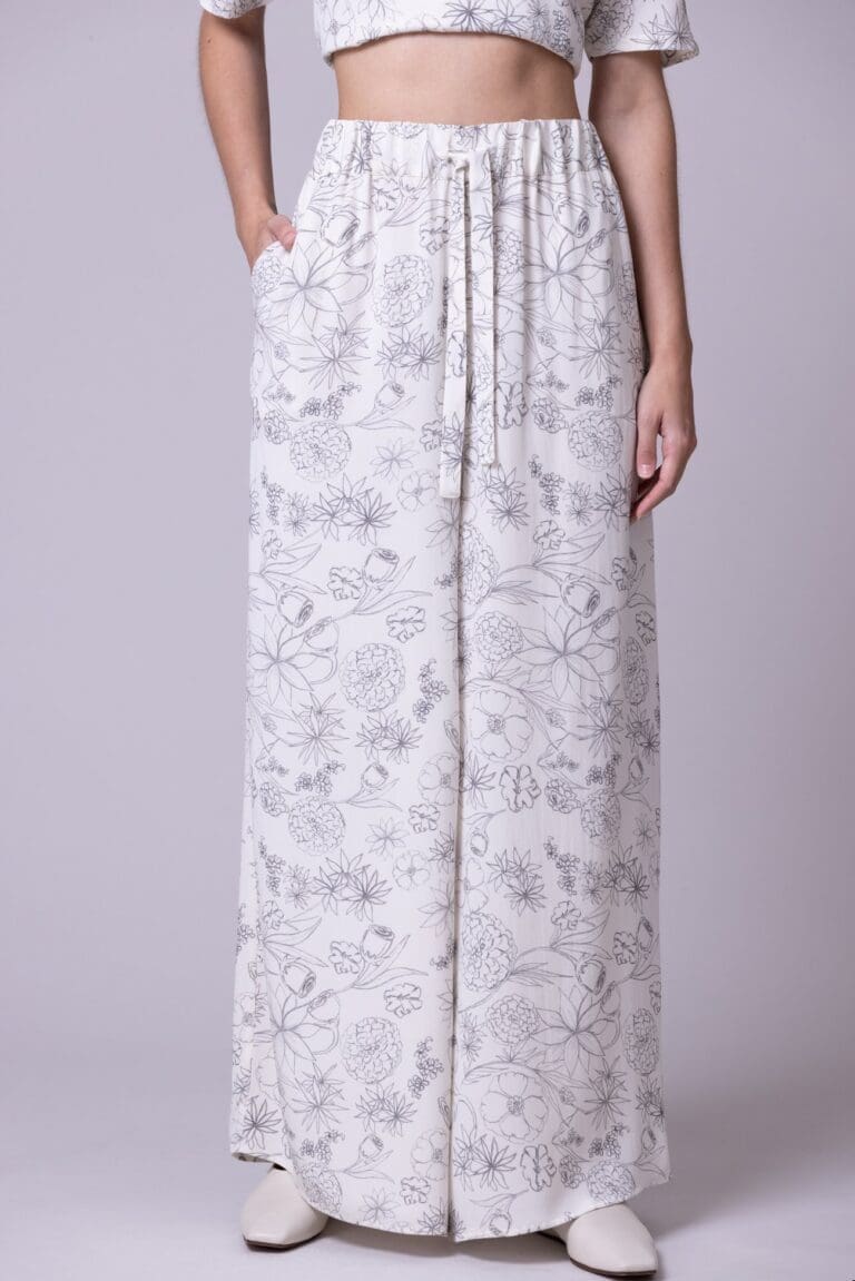 Shwetambari Shop Silk Printed Pants