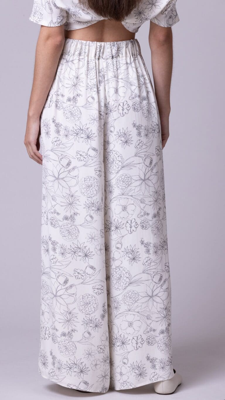 Shwetambari Shop Silk Printed Pants